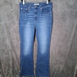Levis 725 Women's High-Rise Bootcut Jeans Size 31x32 Stretchable Medium Blue